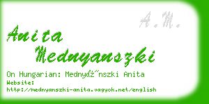 anita mednyanszki business card